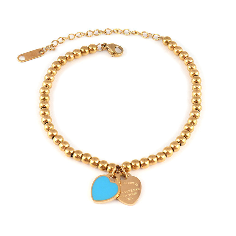 Bracciale cuore smalto