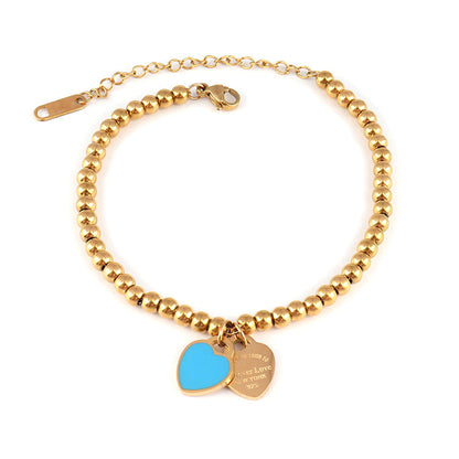 Bracciale cuore smalto