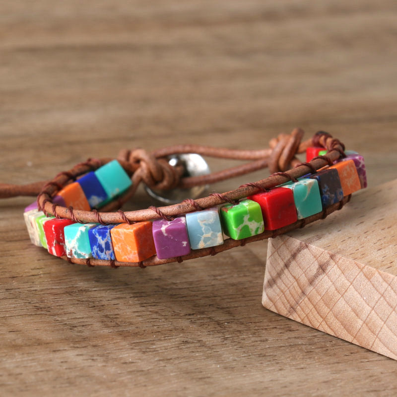 Bracciale intrecciato di pietra