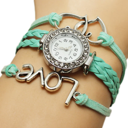 Bracciale cuore doppio intrecciato