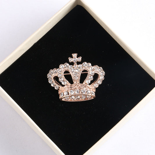 Spilla corona diamanti