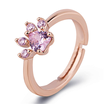 Anello impronte oro rosa