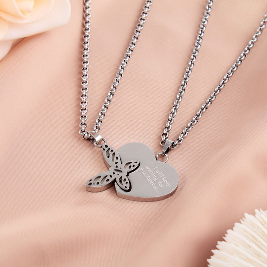 Collana Coppia Farfalla Cucita