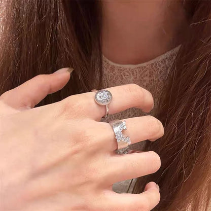 Anello fiocco di neve e stella