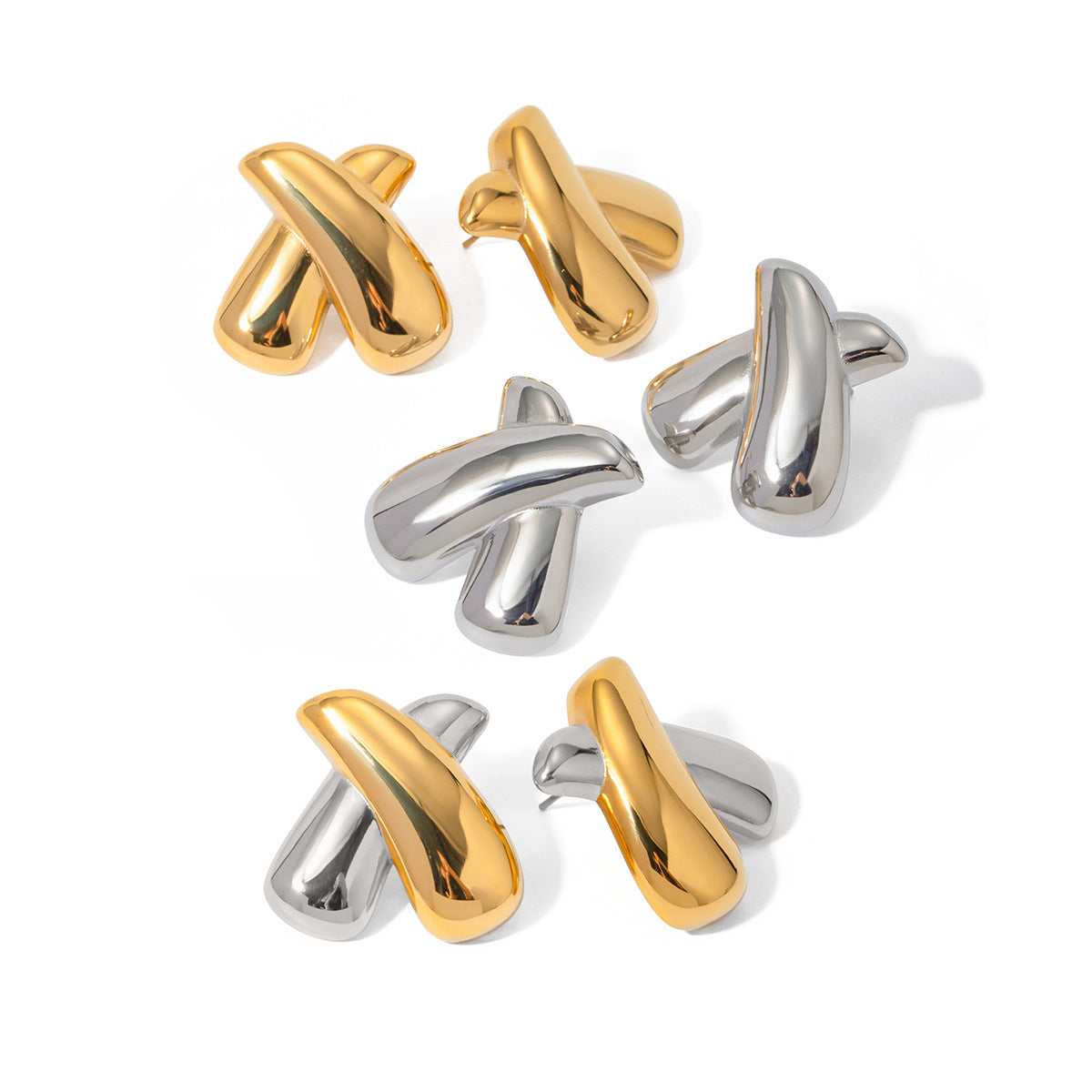 Orecchini croce oro 18K