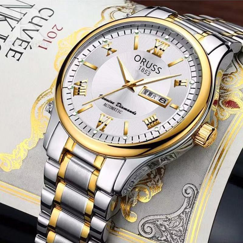 Orologio uomo automatico con calendario impermeabile