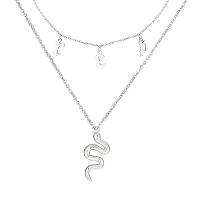 Collana con lettere titanio
