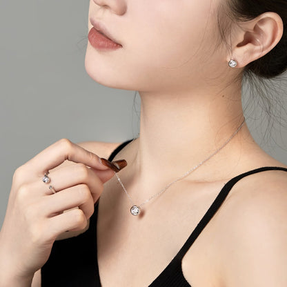 Orecchini zircone argento perno smaltati