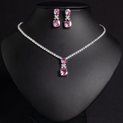 Orecchini quadrato zircone sposa