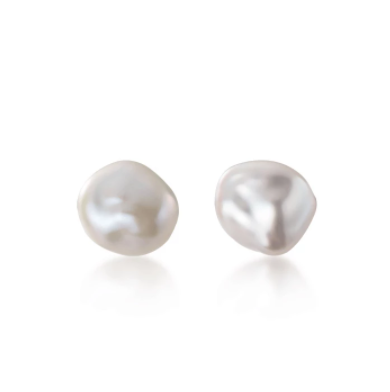 Orecchini perla barocca argento a perno
