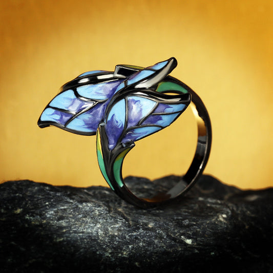Collana farfalla smaltata artigianale