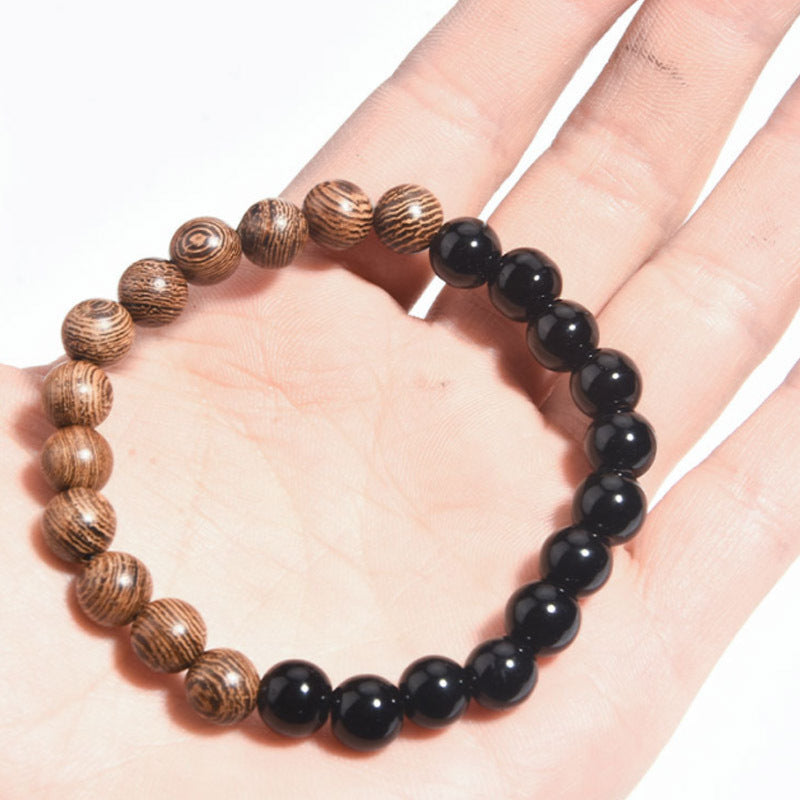 Bracciale ossidiana di coppia
