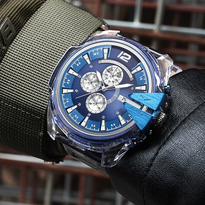 Orologio al quarzo impermeabile cinturino plastica