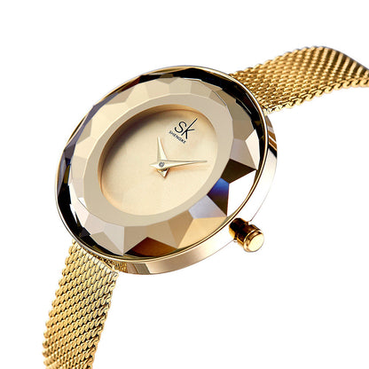 Orologio donna cinturino mesh in cristallo