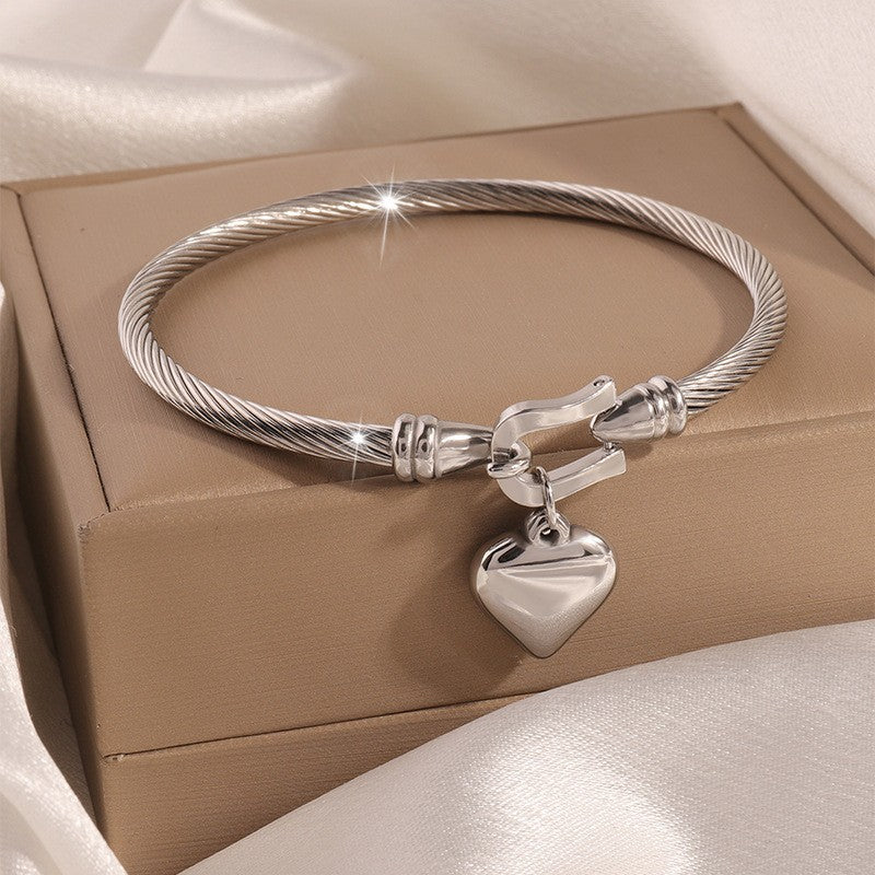 Bracciale cuore ferro di cavallo