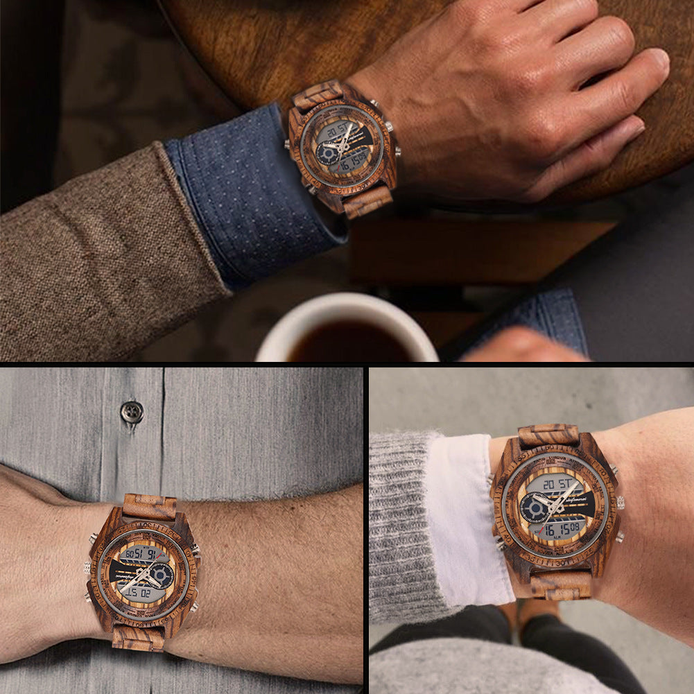 Orologio in legno al quarzo classico