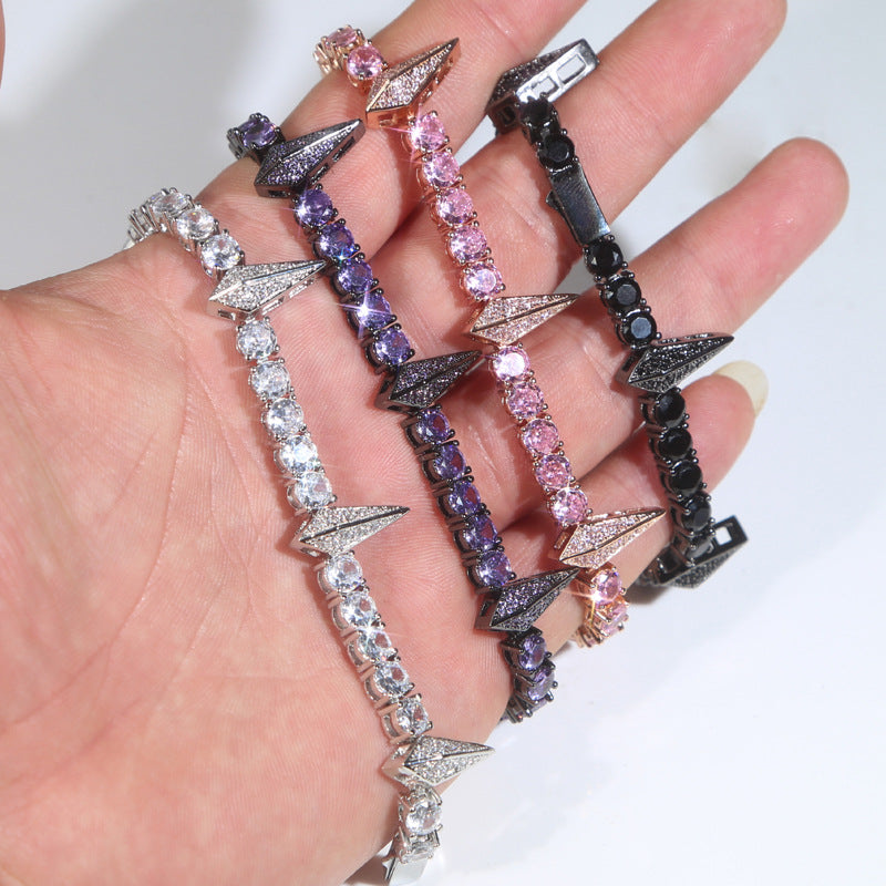 Bracciale Punk con Strass