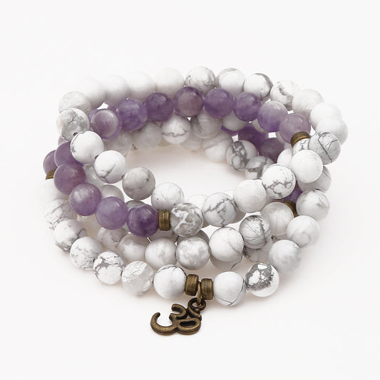 Collana Buddha loto turchese ametista