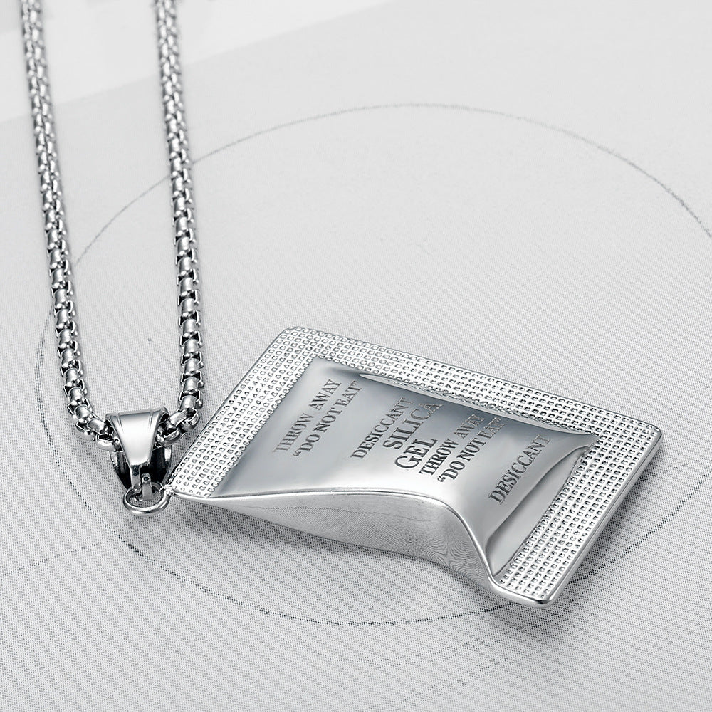 Collana pendente in titanio da uomo