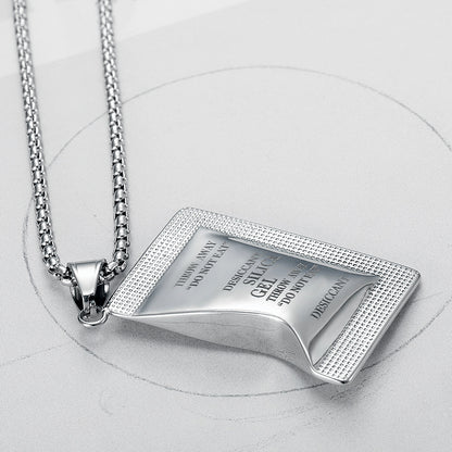 Collana pendente in titanio da uomo