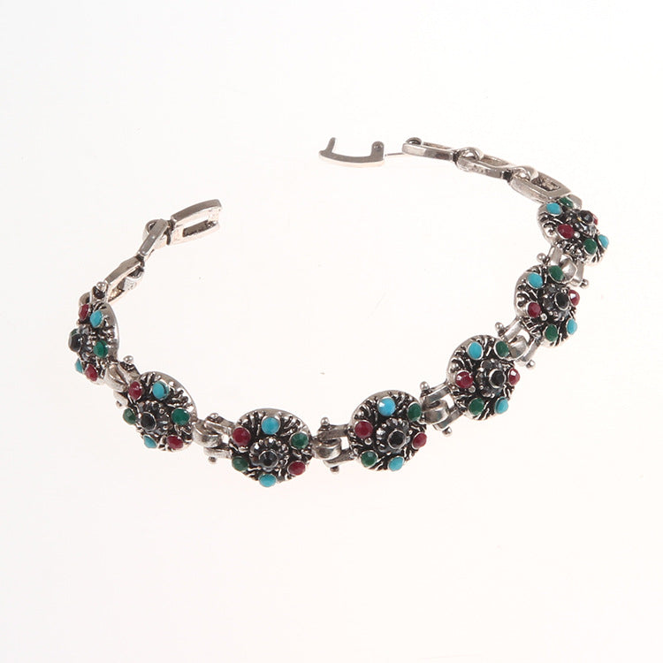 Bracciale fiori cristalli