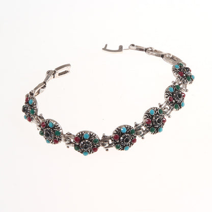 Bracciale fiori cristalli