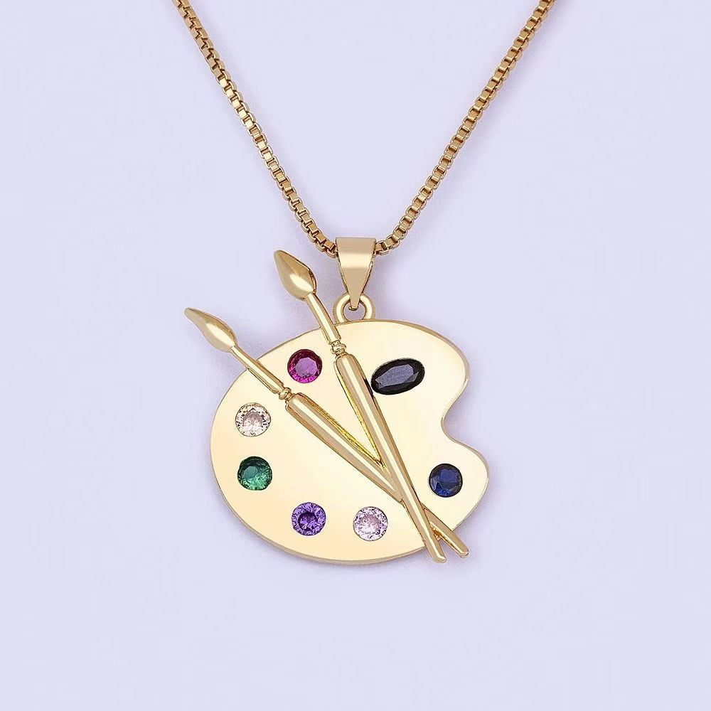 Collana pendente zirconi