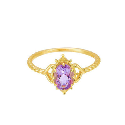Anello ametista sintetico da donna