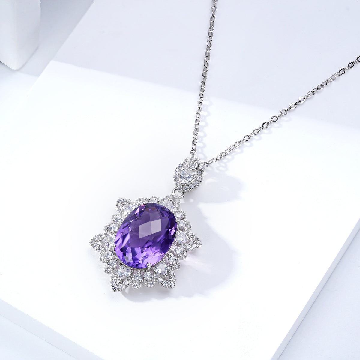 Collana ametista geometrica