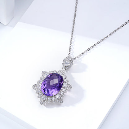 Collana ametista geometrica