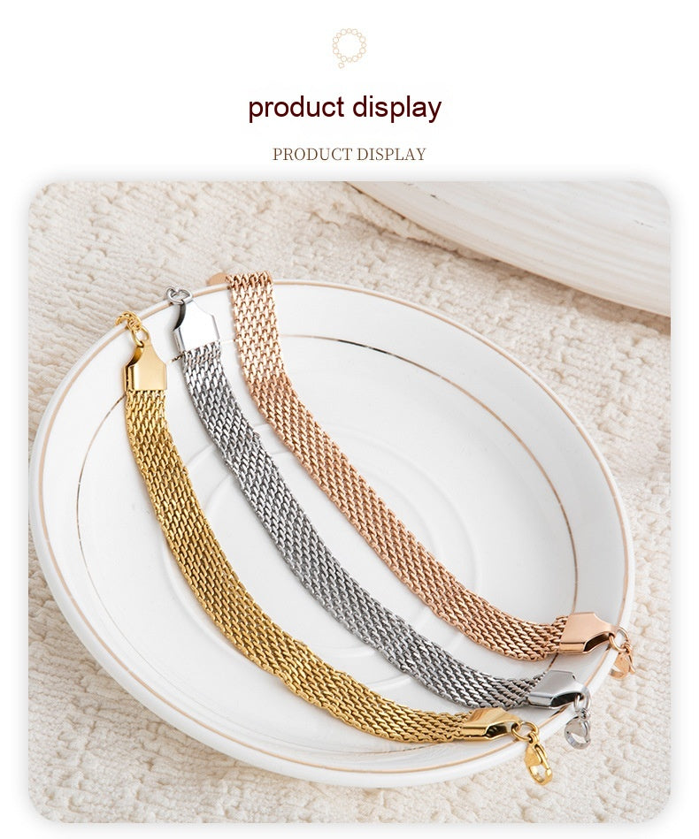 Bracciale maglia piatta