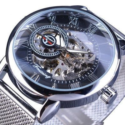 Orologio meccanico cinturino mesh