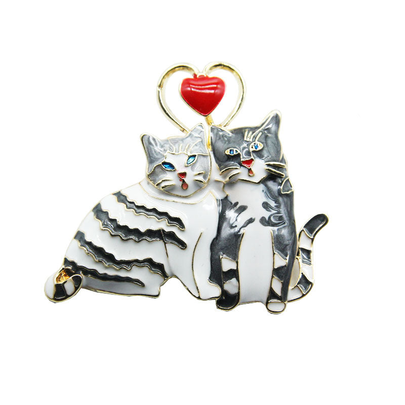 Spilla gatto di coppia