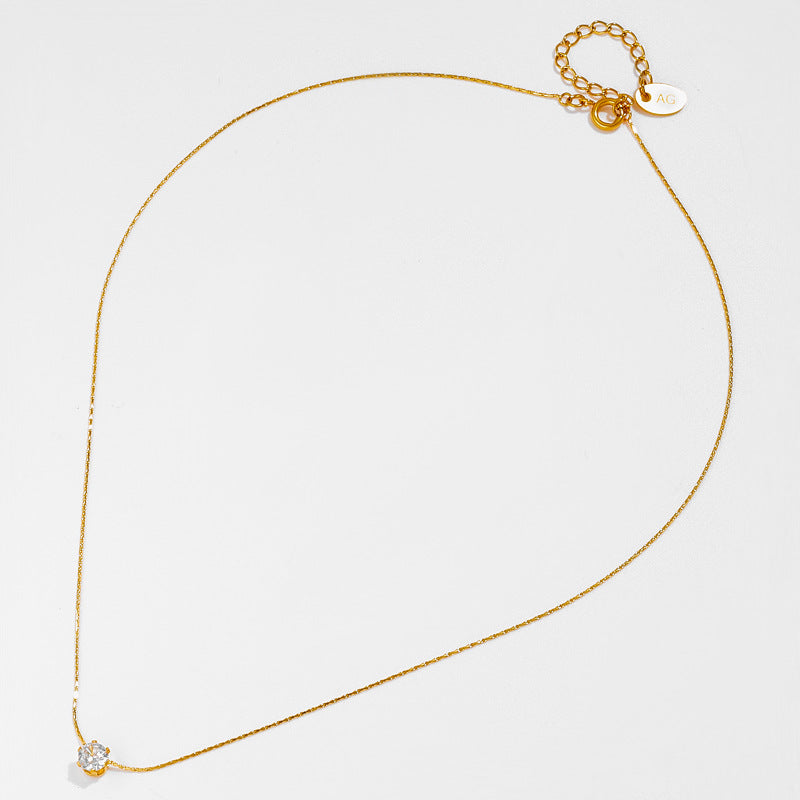 Collana zircone rotonda