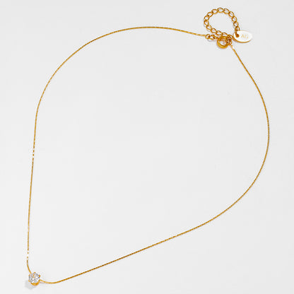 Collana zircone rotonda