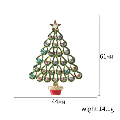 Spilla albero di Natale in lega