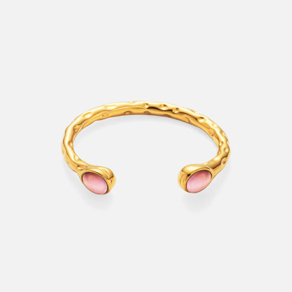 Bracciale titanio oro zircone