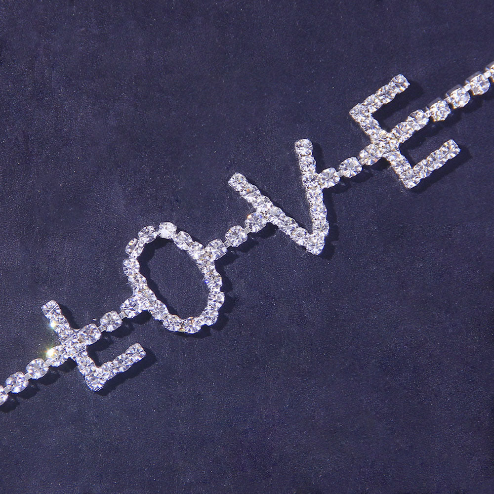 Cavigliera Love strass