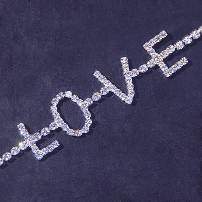 Cavigliera Love strass
