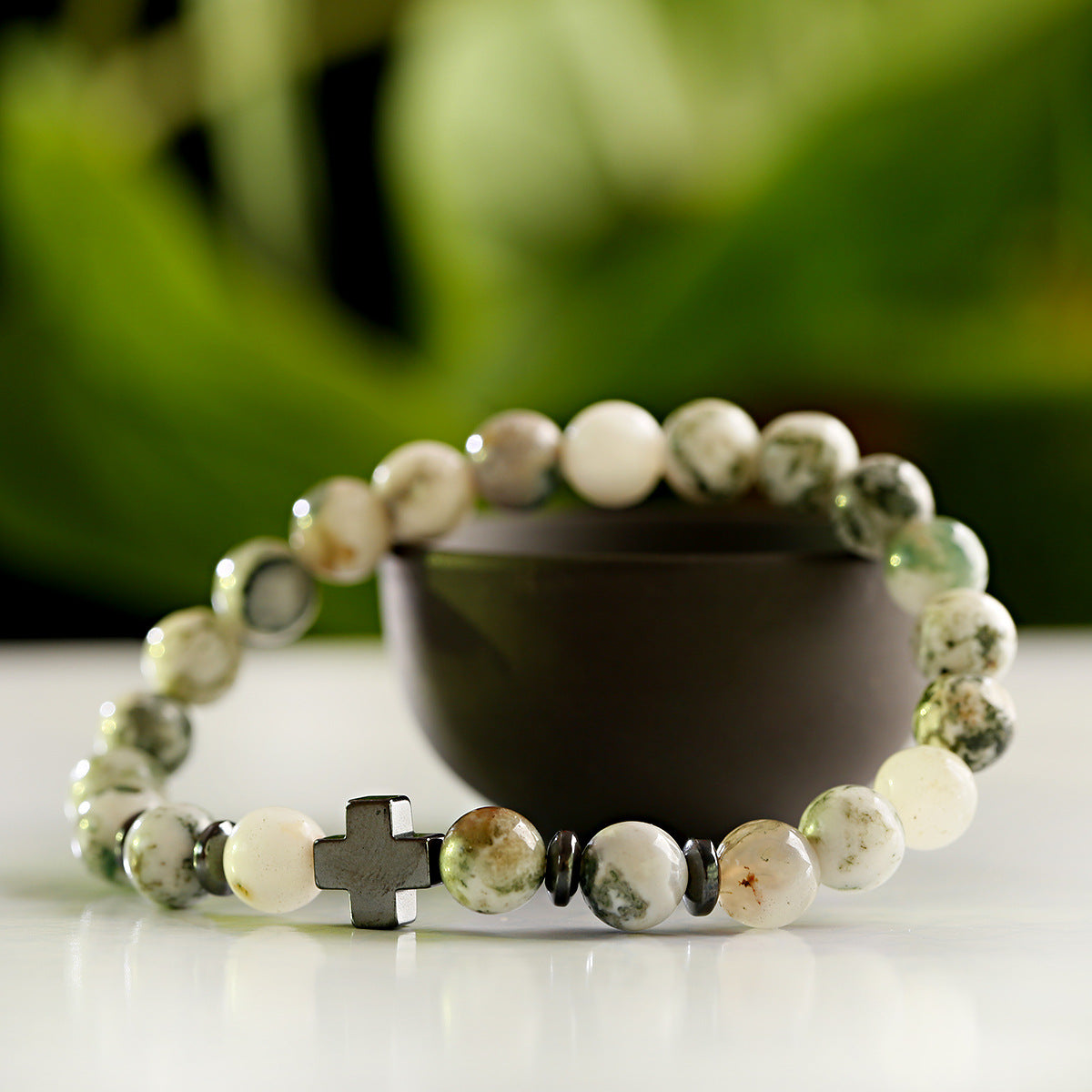 Bracciale croce e legno