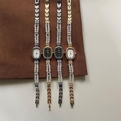 Orologio donna ovale perle