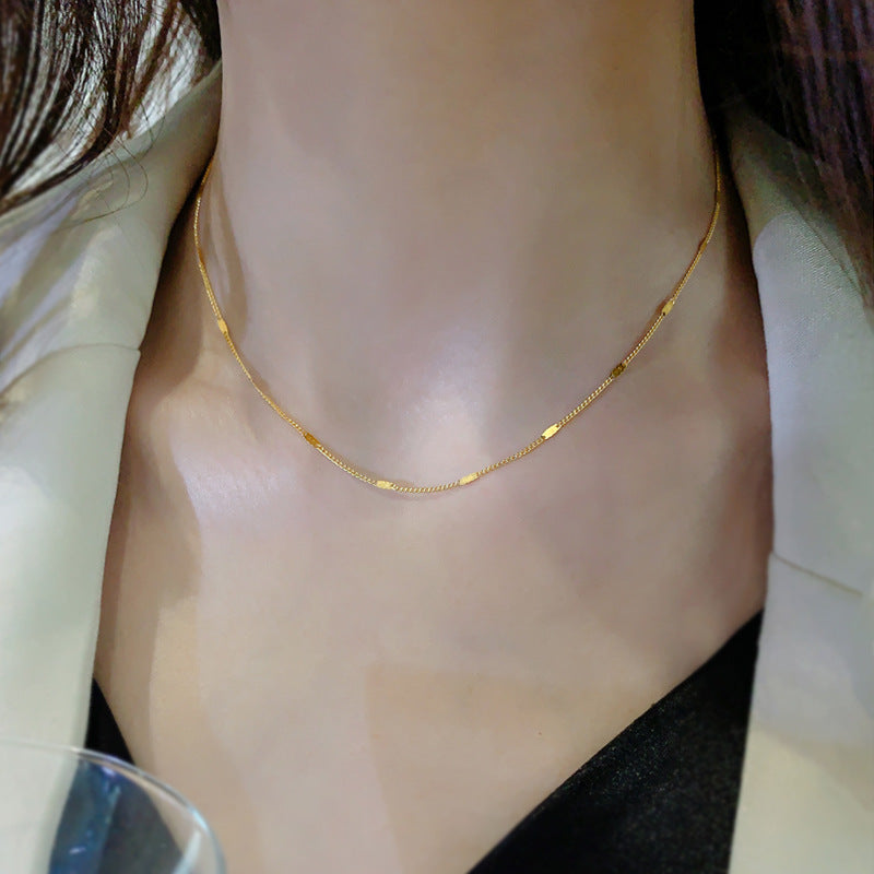 Collana titanio oro 18k da donna
