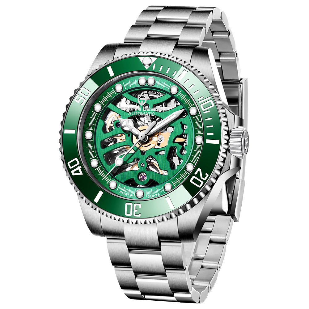Orologio meccanico cinturino acciaio