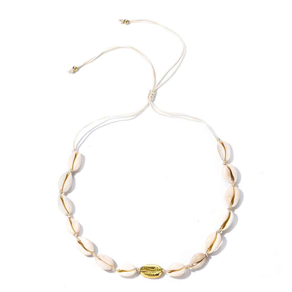 Collana conchiglia nodi