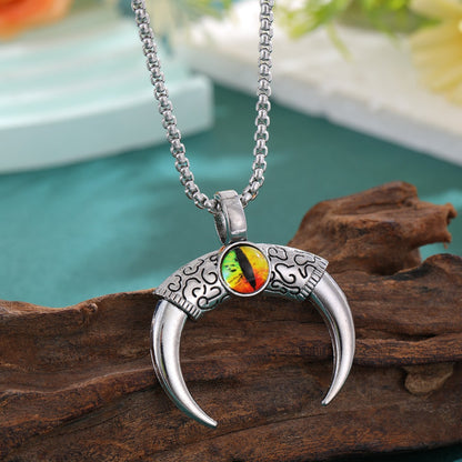 Collana corno di toro occhio del diavolo