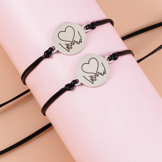 Braccialetti coppia intrecciati