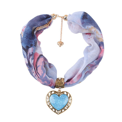 Collana cuore pesca etnico