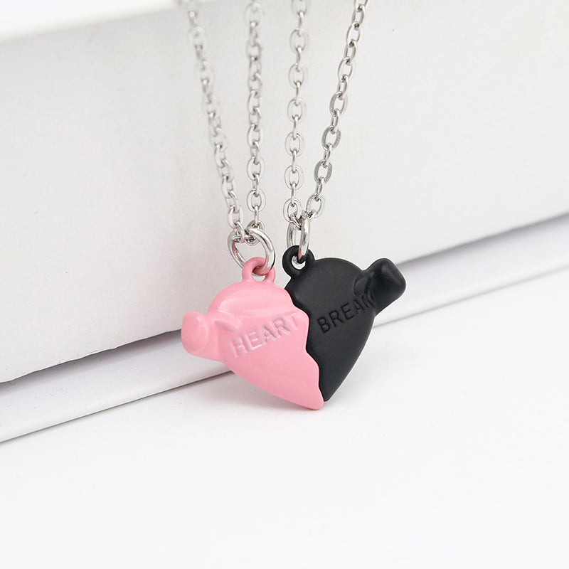 Collana ciondolo cuore magnetico