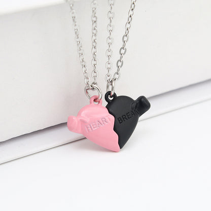 Collana ciondolo cuore magnetico