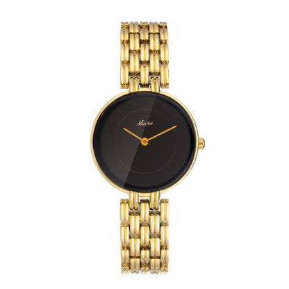 Orologio al quarzo quadrante oro e nero